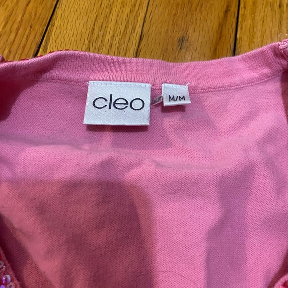 Cleo Pink Ruffled Buttoned Blouse - Picture 3 of 4